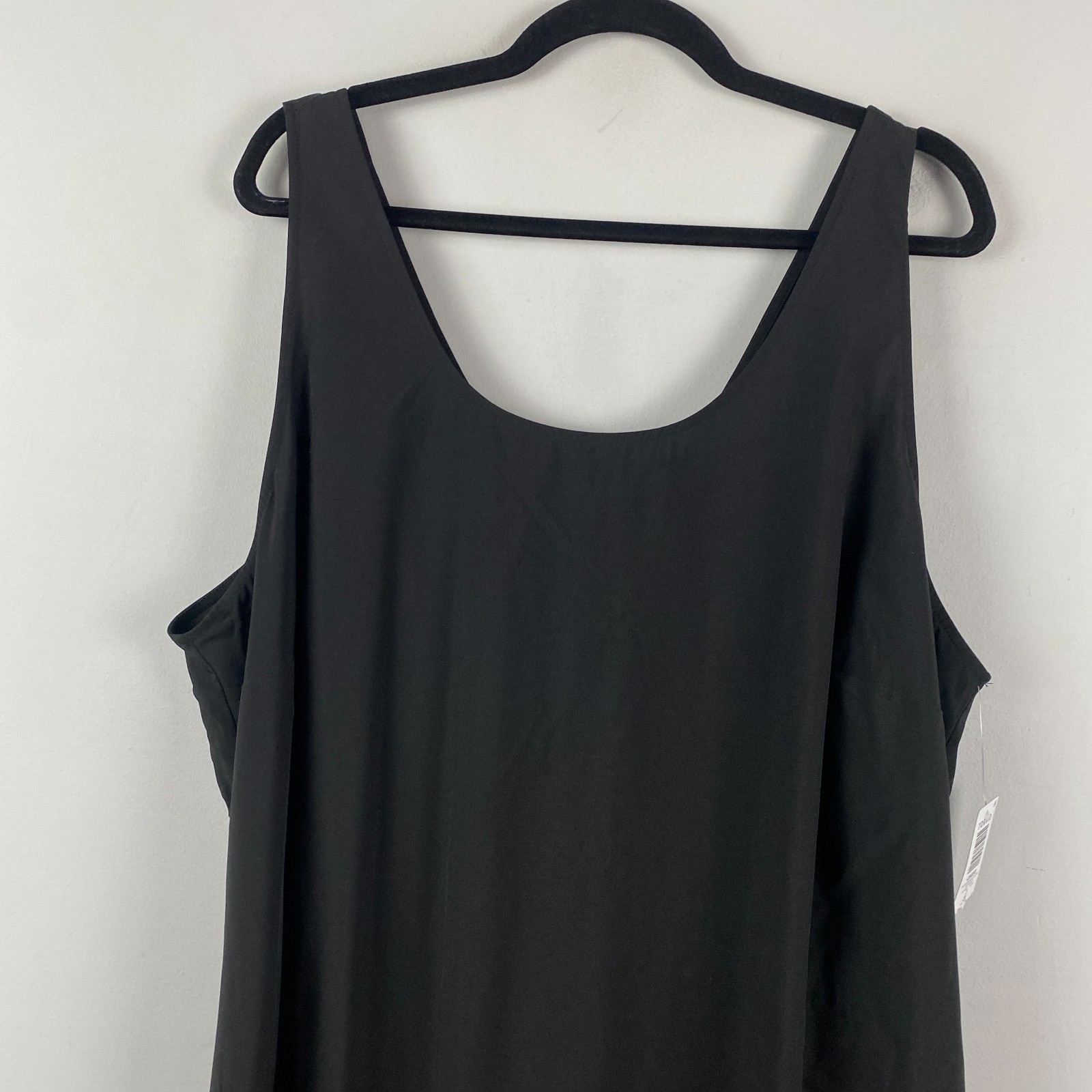 Torrid Stretch Woven Maxi Active Dress Size 2X Black Pockets Stretch Scoop Neck