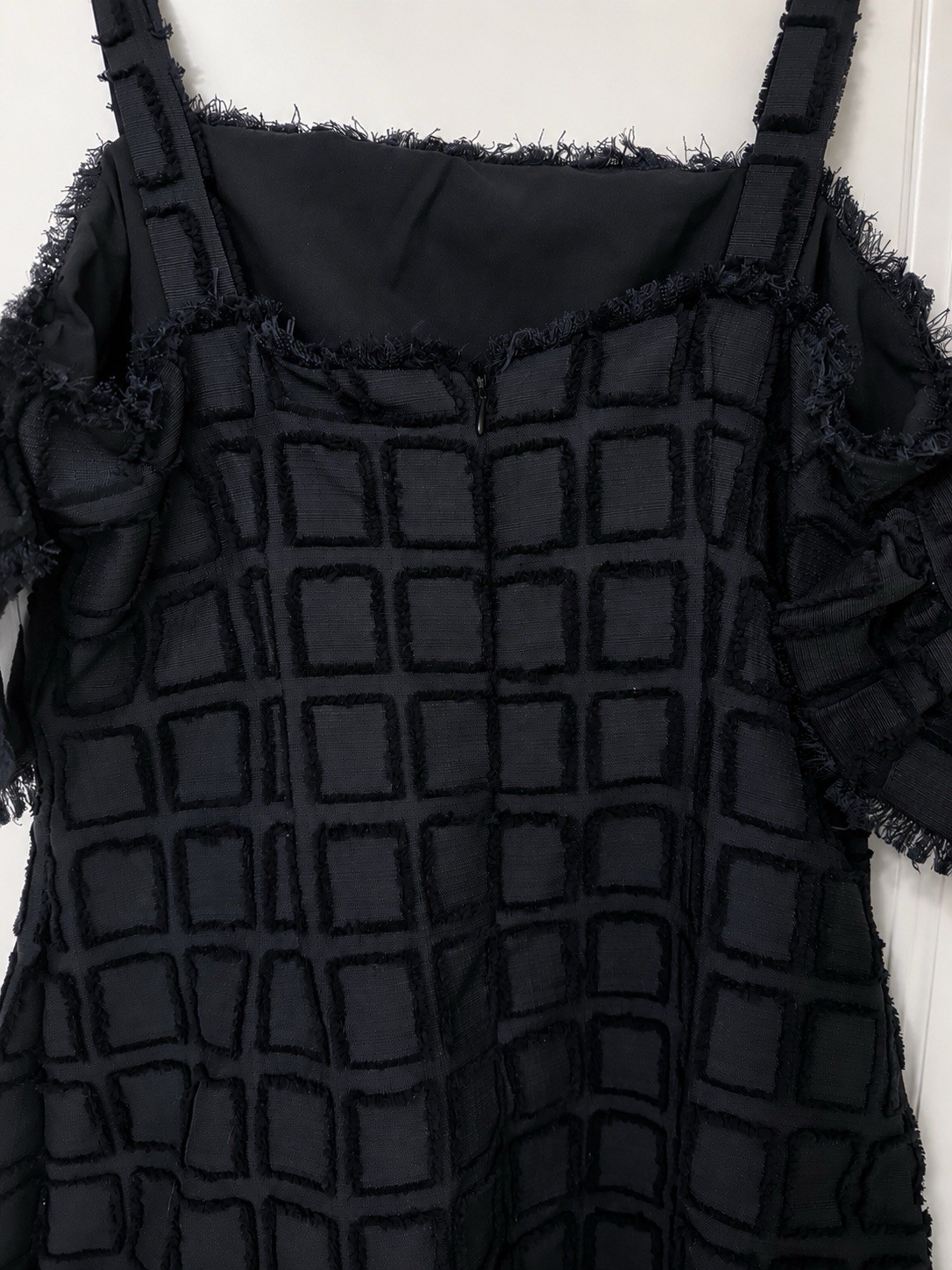 Endless Rose Navy Textured Cold Shoulder Mini Dress Size L
