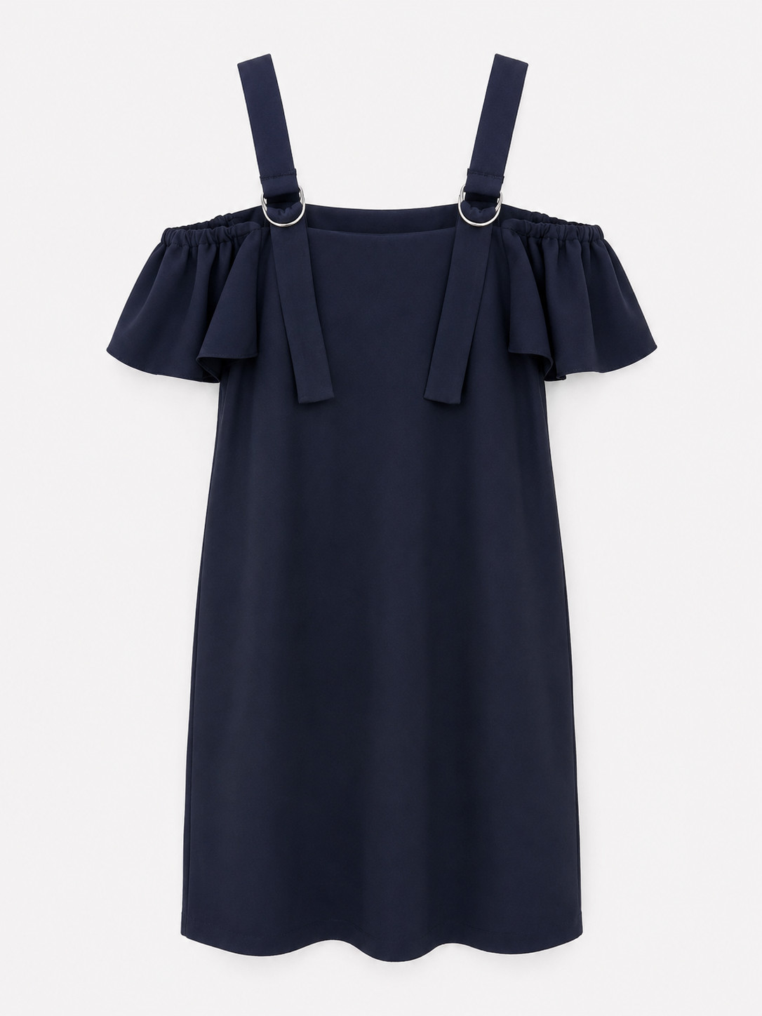 NWT Topshop Navy Cold Shoulder Ring Strap Shift Dress Women’s Size (US 2 / UK 6)