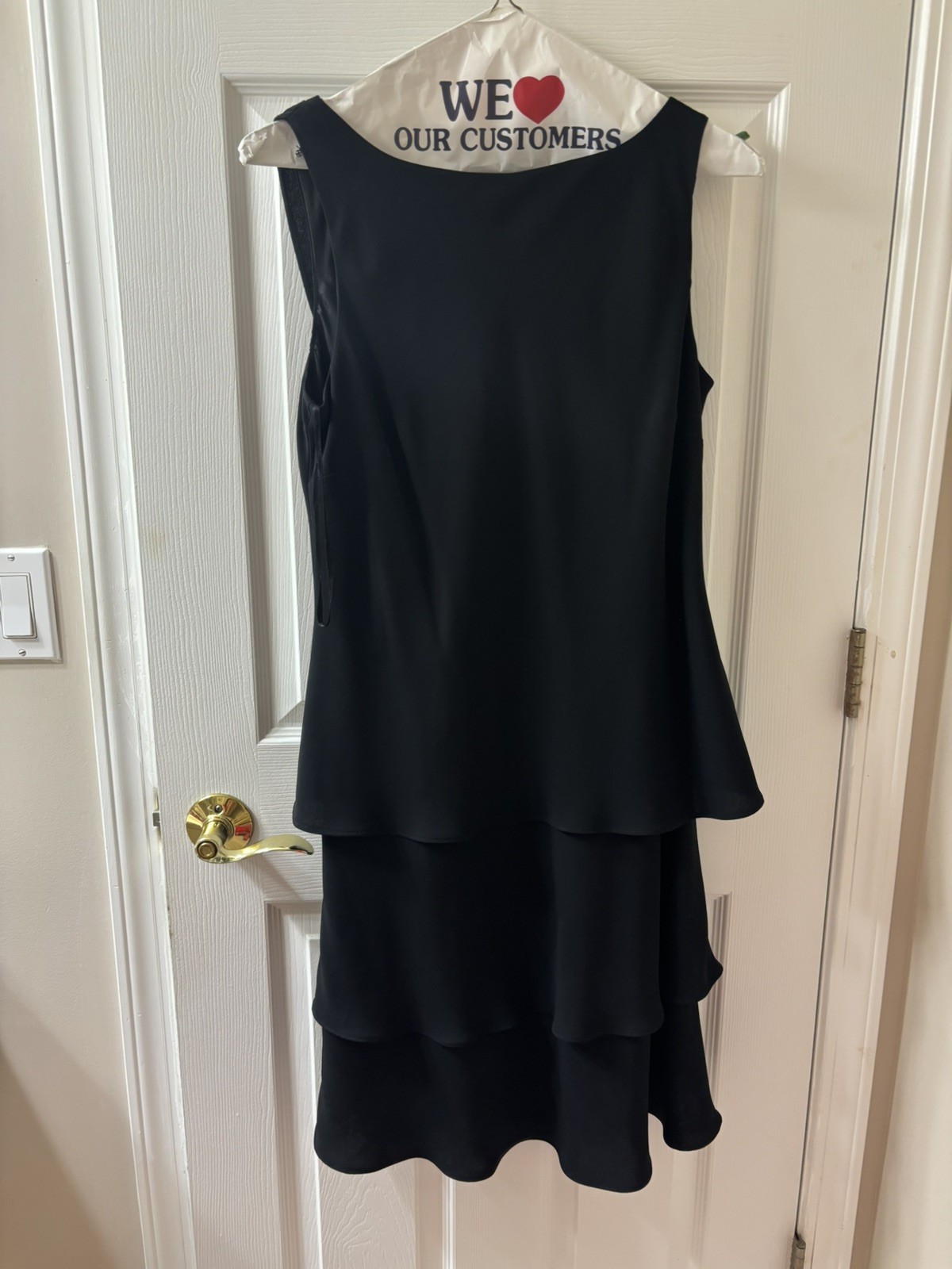 Evan Picone Women’s Cocktail Dress Size 14 Black Classy Travel Party Wedding