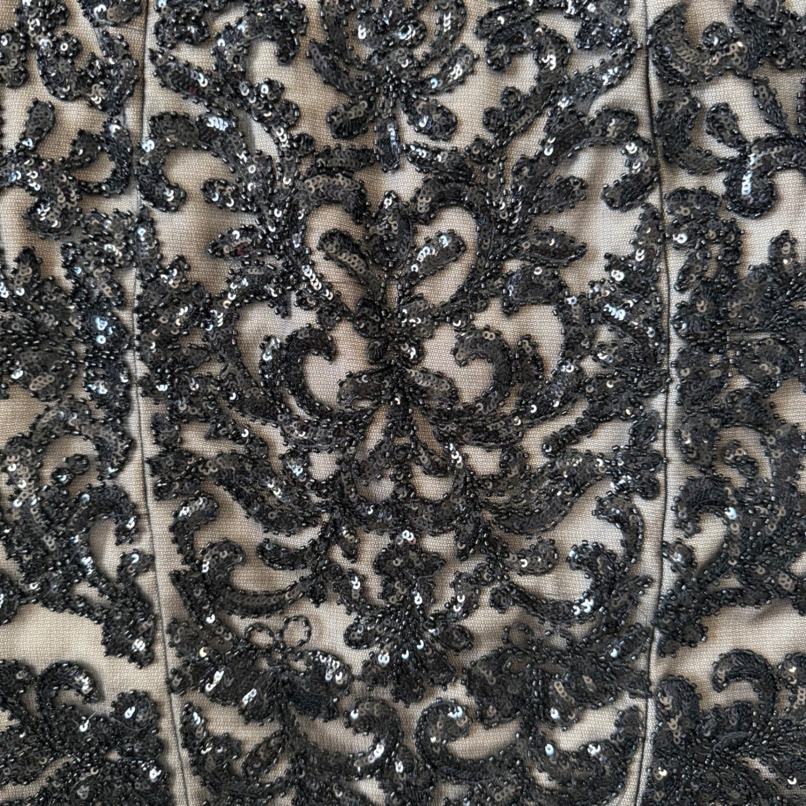 ELLE WILDE Mon Cheri Black Beaded Sequin Birthday Vegas Party Mini Dress Size 10