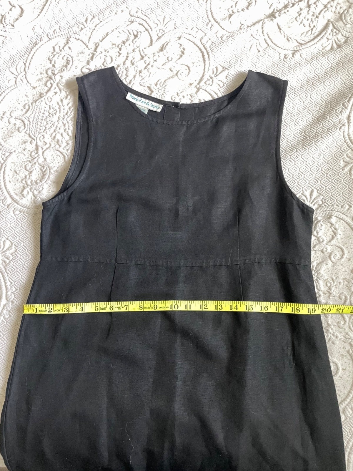 Mark, Fore, & Strike Black Linen Blend Sleeveless Mini Shift Dress Size Medium