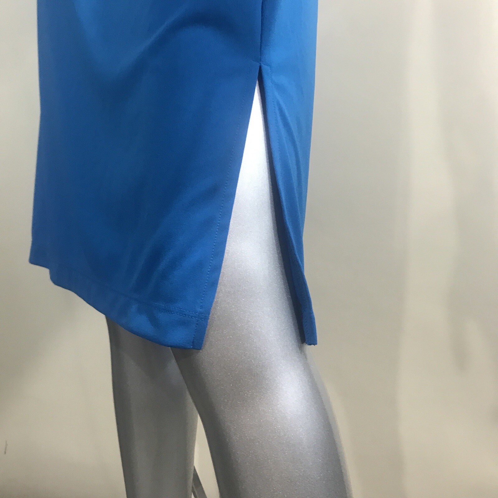 Express Women’s 7/8 Small Medium Draped Neck Sleeveless Midi Dress Blue