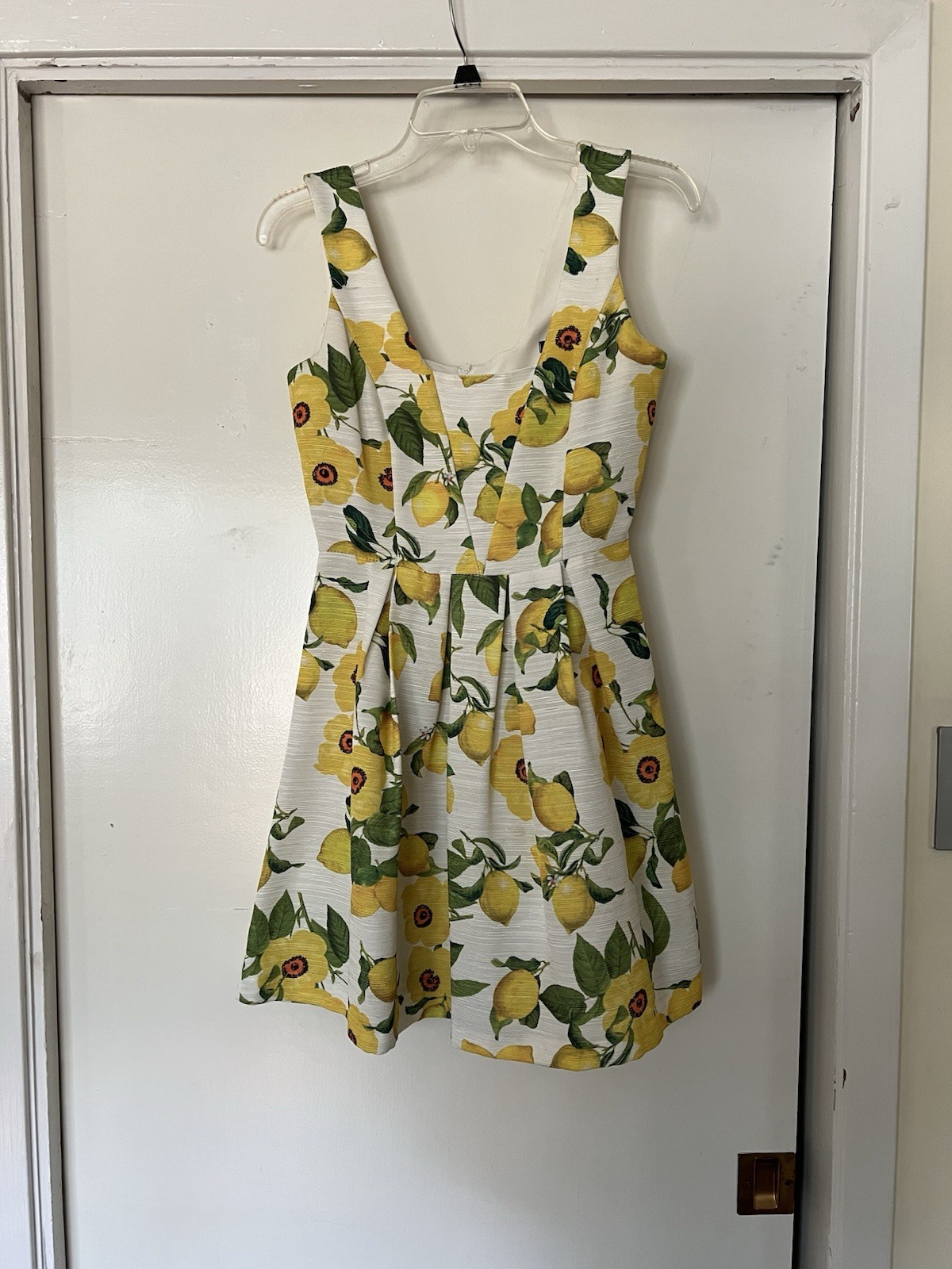 Nadine Milano Lemon Floral Mini Dress Made in Italy Small