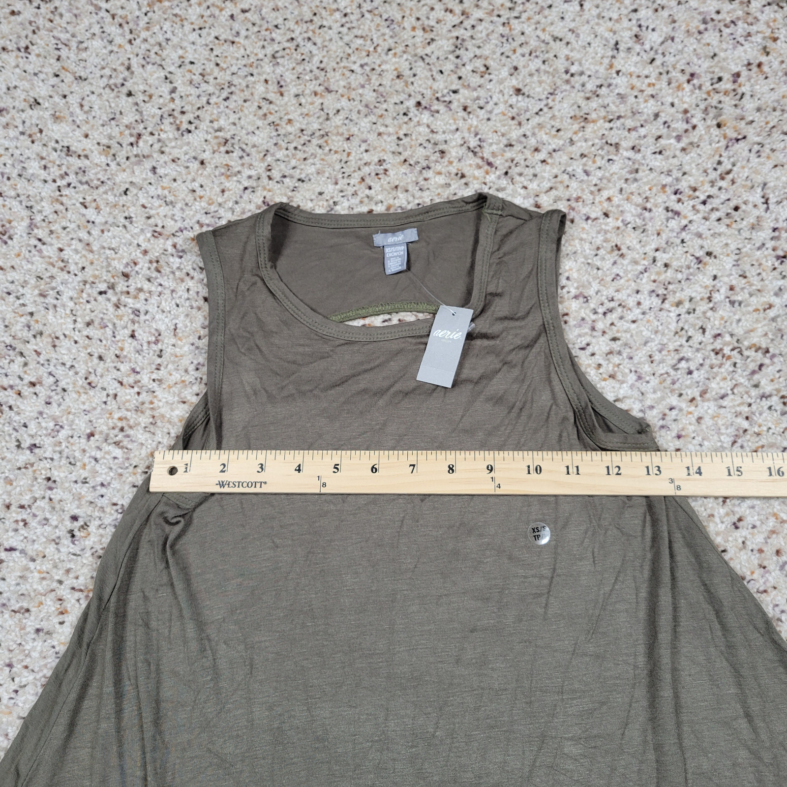 Aerie Dress Womens Extra Small Green Flared Pullover Lightweight Outdoors NEW A1