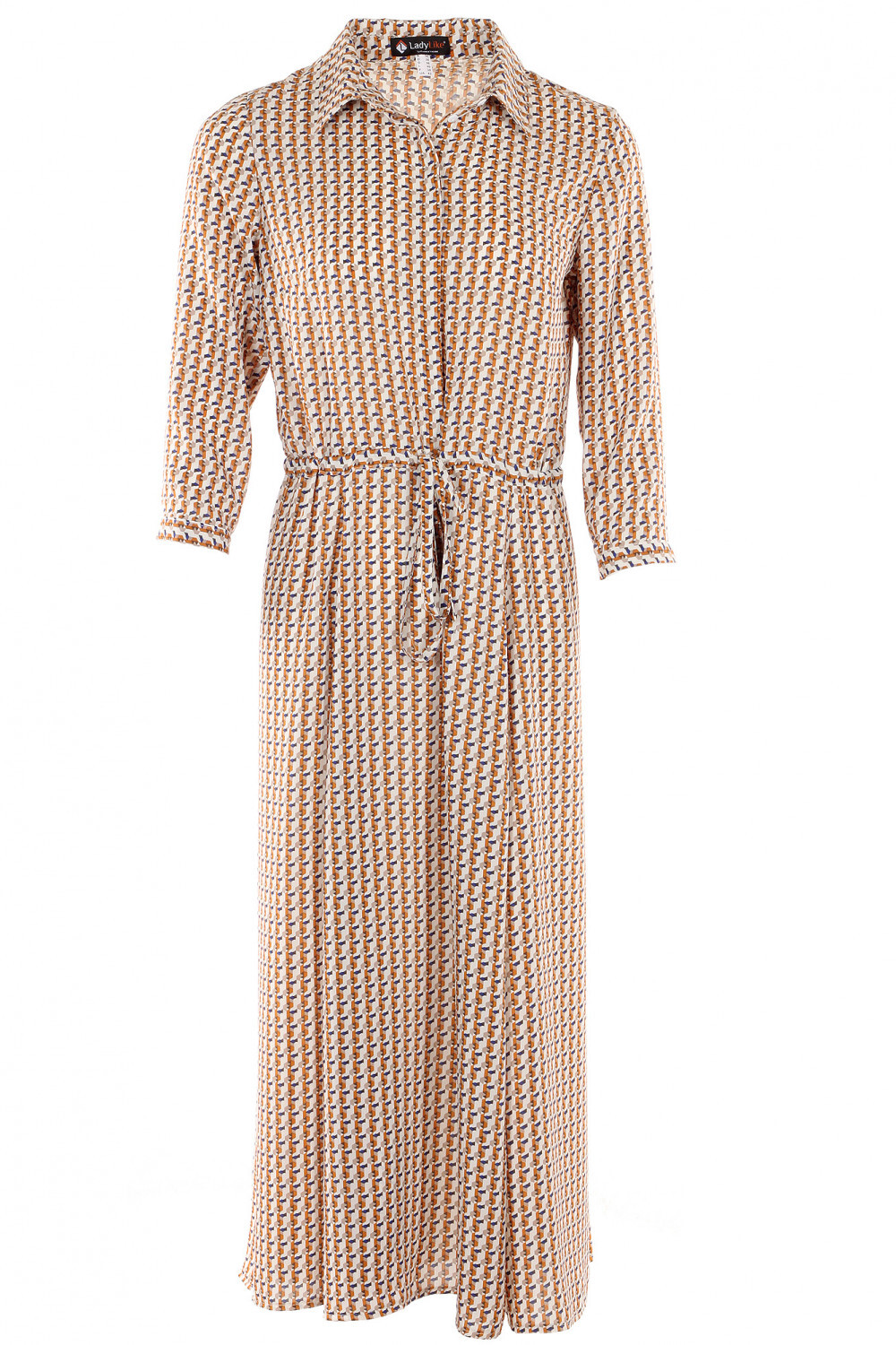 Dress on the stage in mustard abstraction Size 4 US Fashionable NEW High Quality