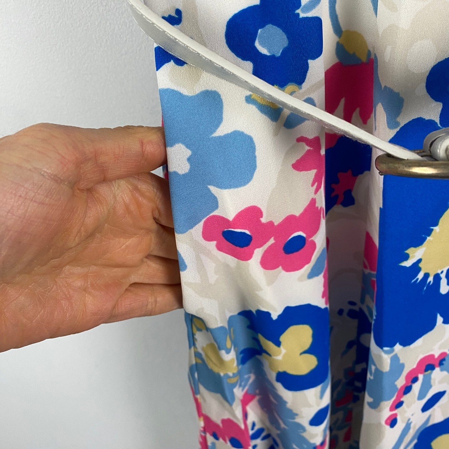 Modcloth Exciting Find Shirt Dress Size Small Belted Blue Pink Floral Button