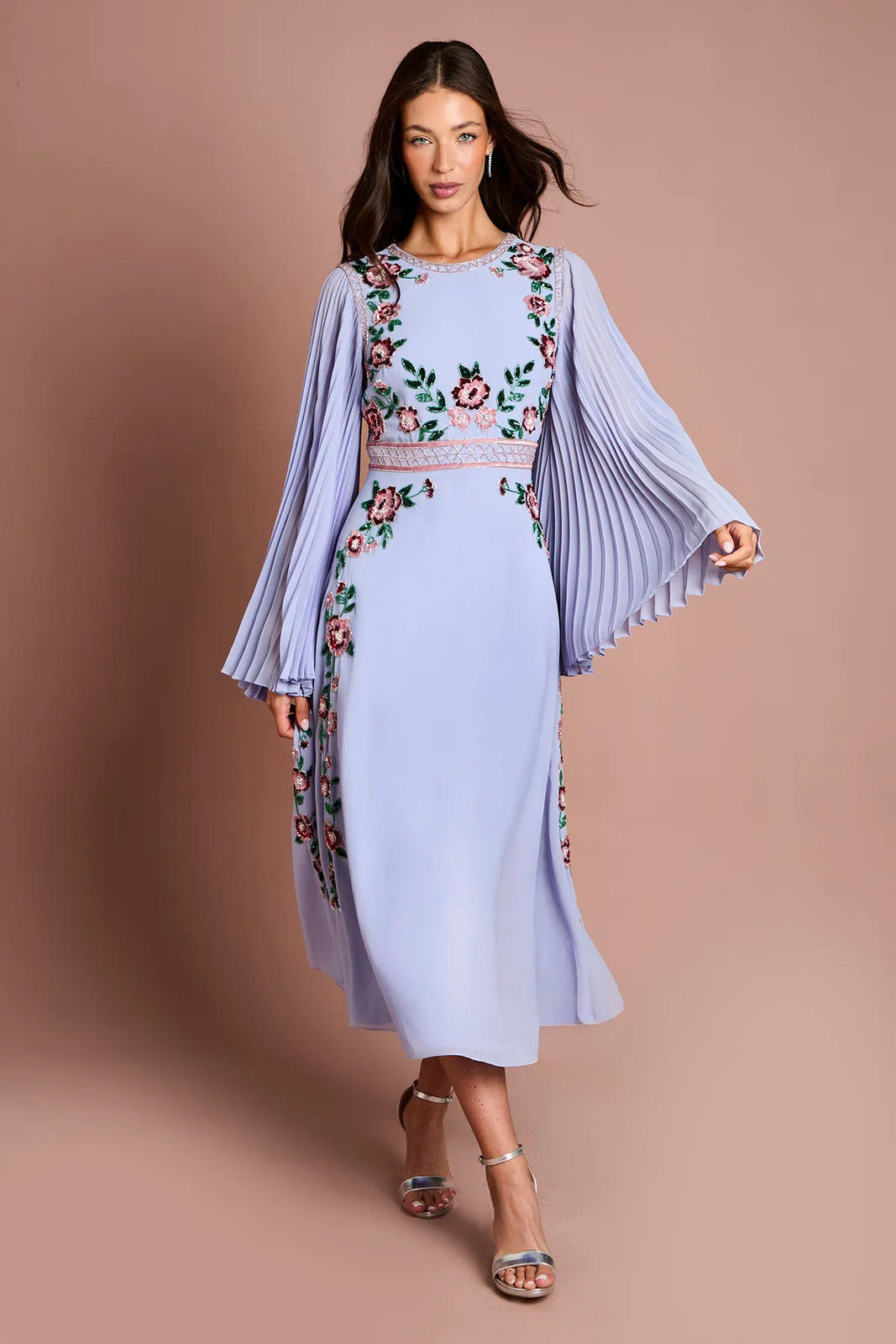 Coast Light Blue Fit & Flare Dress Womens Occasion Dresses