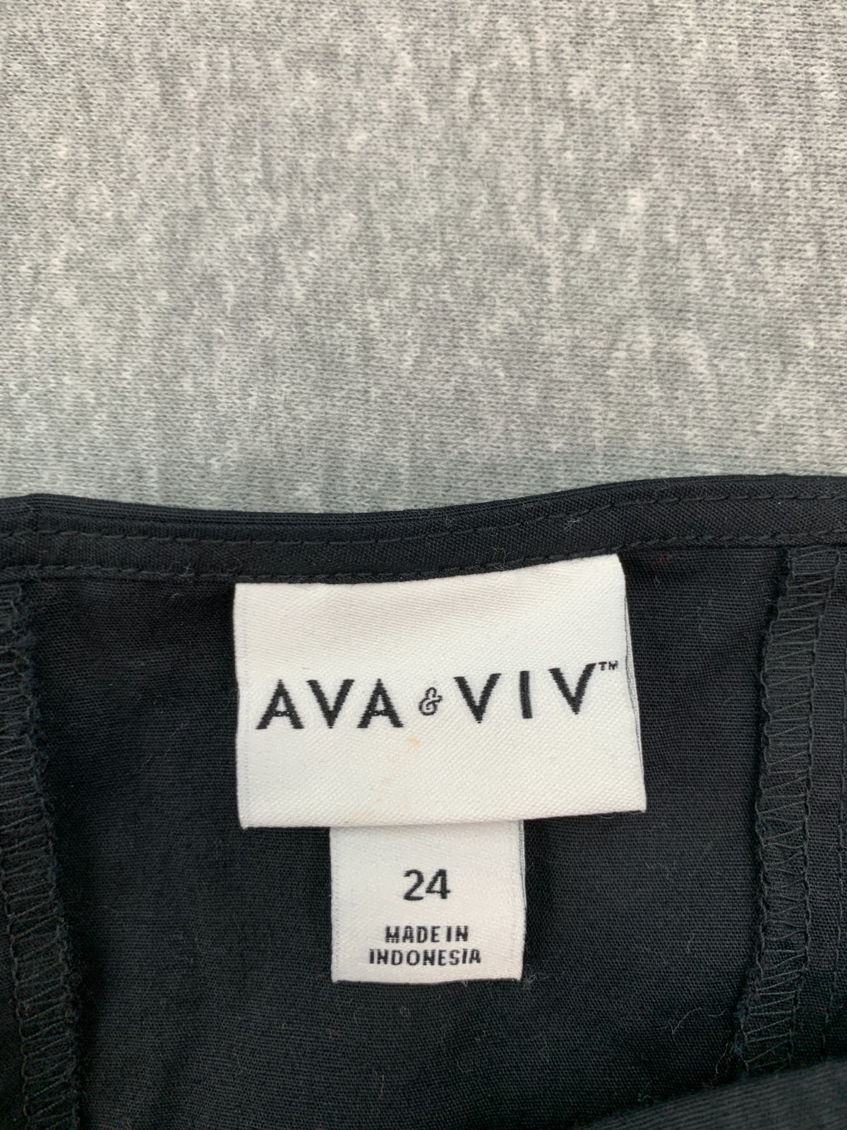 Ava & Viv A-line Tank Dress Womens Size 24 Black Classic Cute Cotton Staple