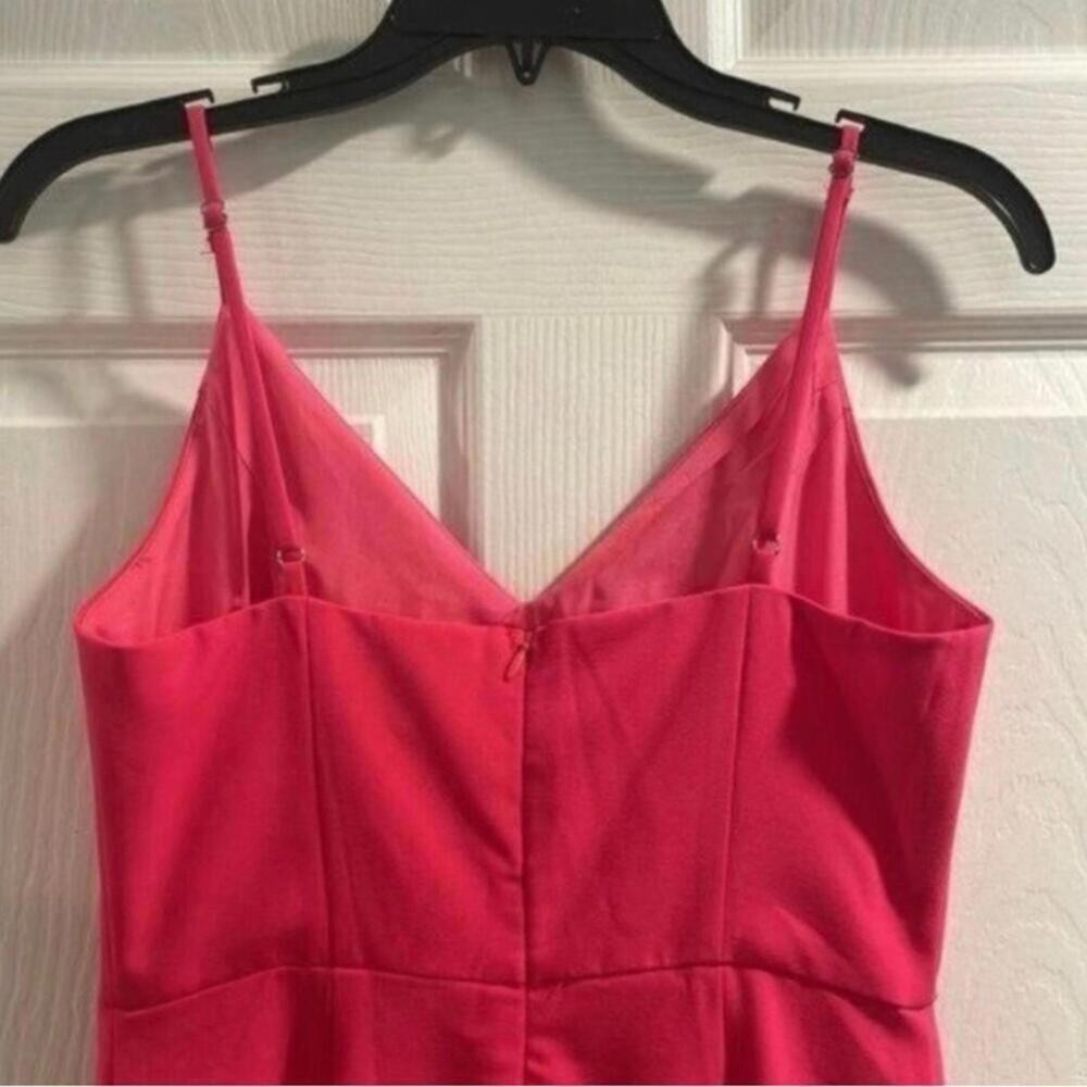 ✅NWT Do+Be Pink Spaghetti Strap Asymmetric Hem Fitted Hot Pink Dress