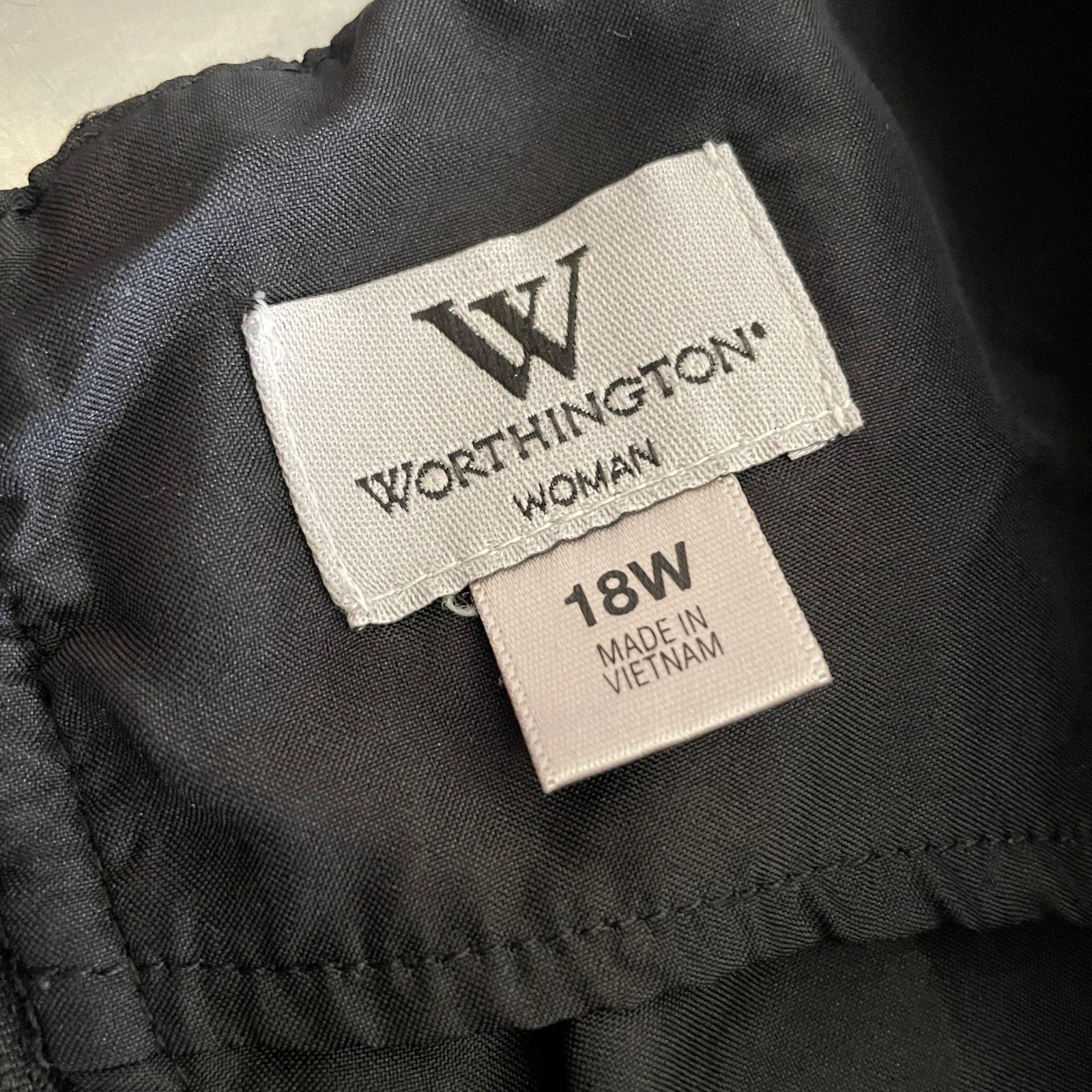 Worthington Woman Black Lace Peplum Sheath Dress Plus Size 18W Sleeveless