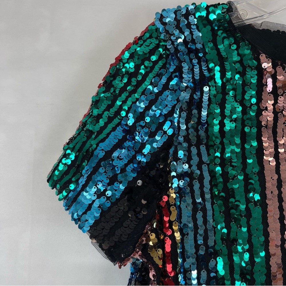 Francesca’s Mi Ami Multi Color Sequin Party Dress Size Small NEW
