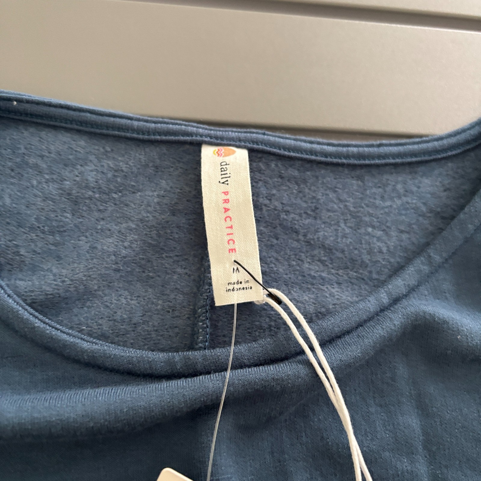 Daily Practice by Anthropologie Sweatshirt Dress Womens Medium Blue Tulip Hem