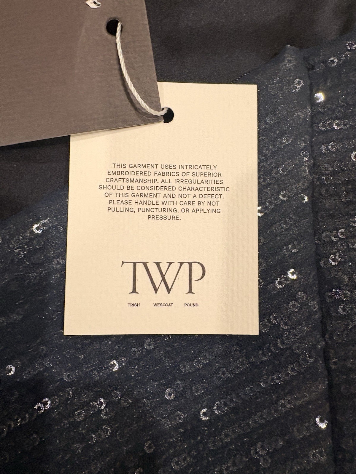 TWP Dark Navy Deep V-Neck Maxi Dress Size 4; never worn; $1,295 original price