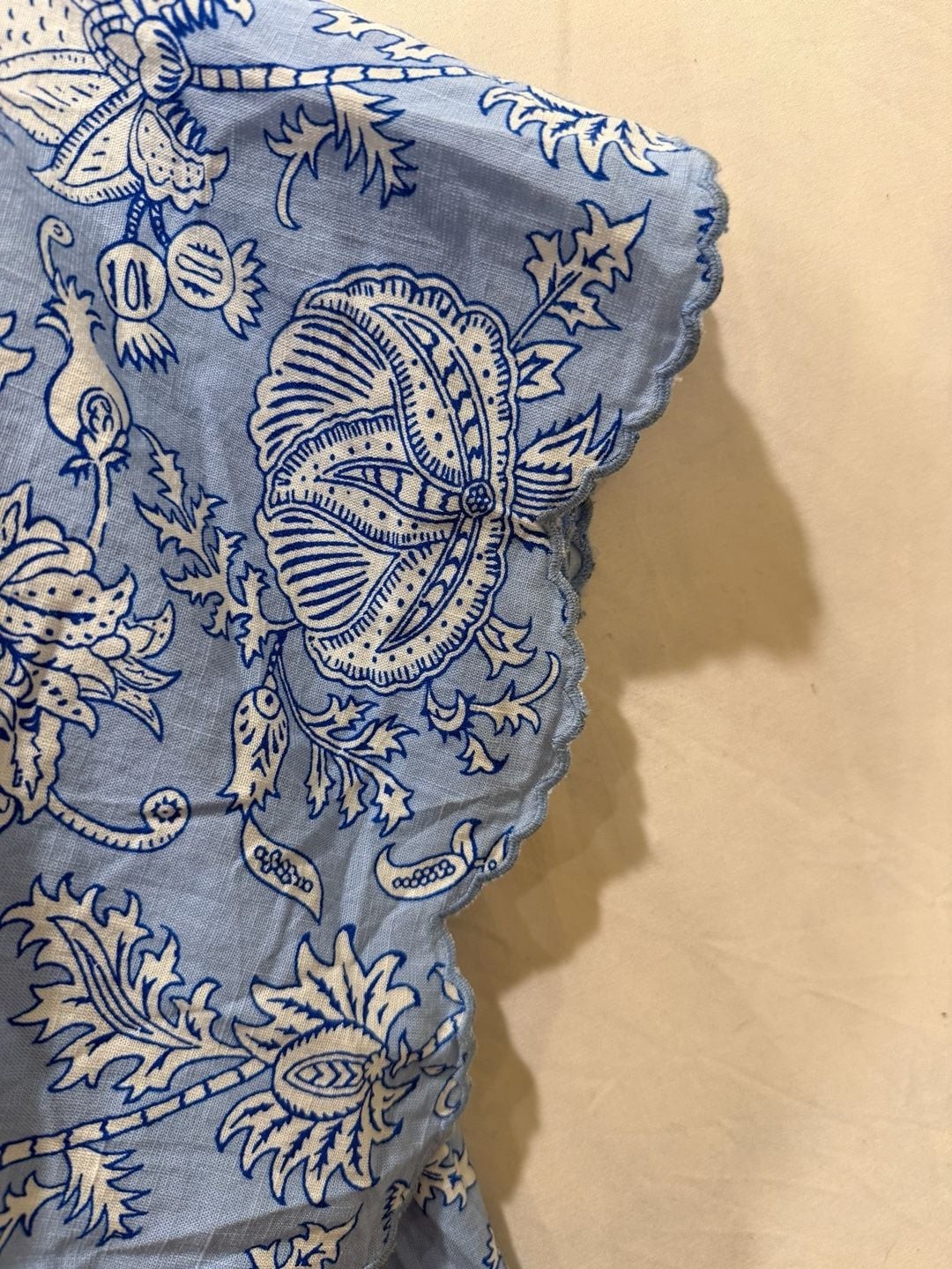 Roller Rabbit for Target Blue White Floral Print Midi Dress Size S