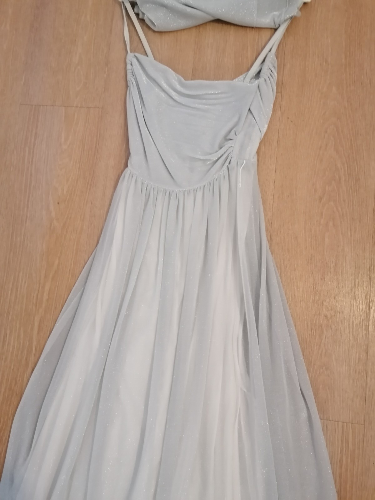 GoldStart Soirée Evening Dress Silver Lurex Glitter – Couture Munich-Paris
