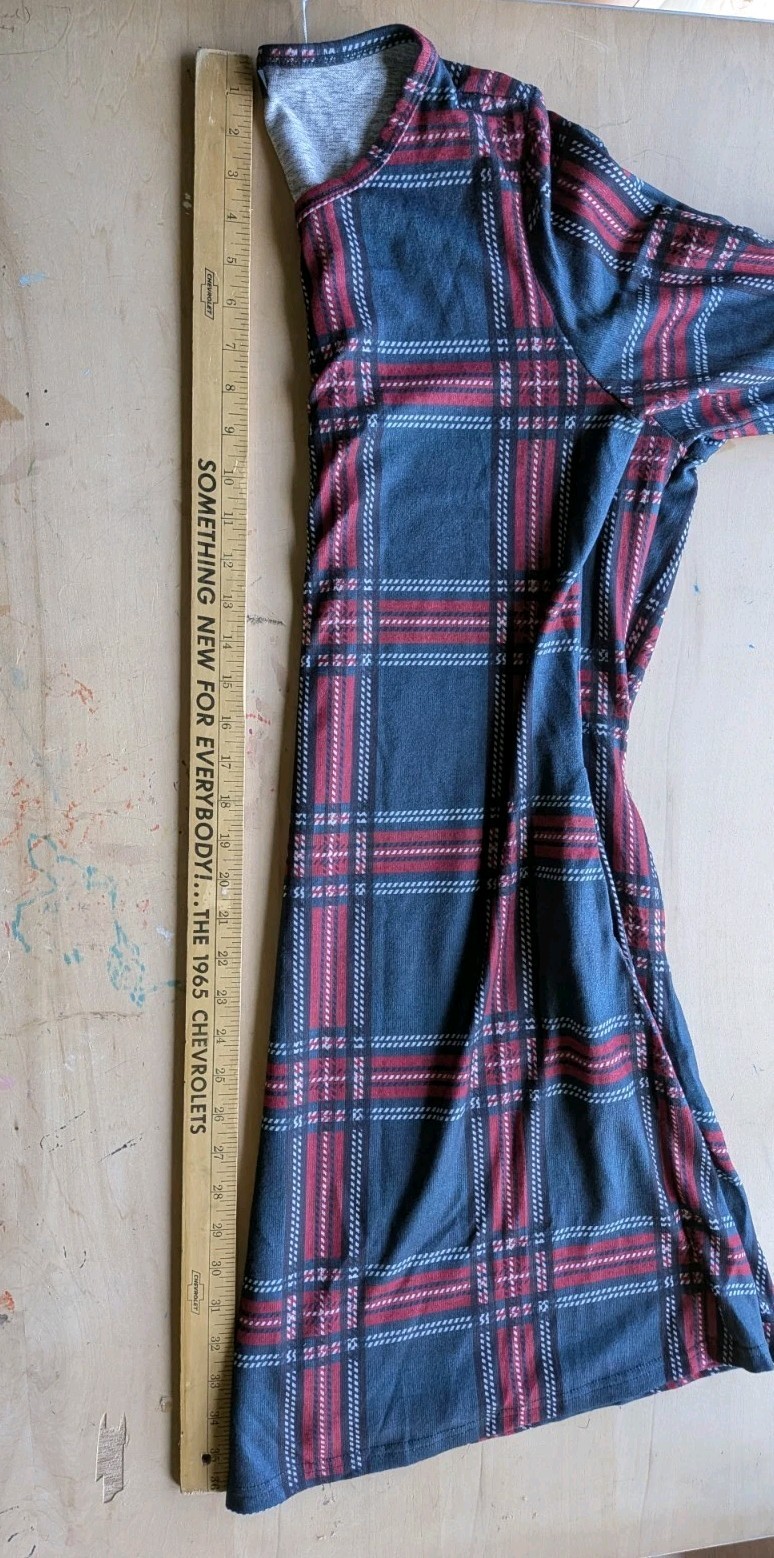 NWT Size L MIROL Holiday Christmas Pockets GREEN RED WHITE PLAID Mid Swing DRESS