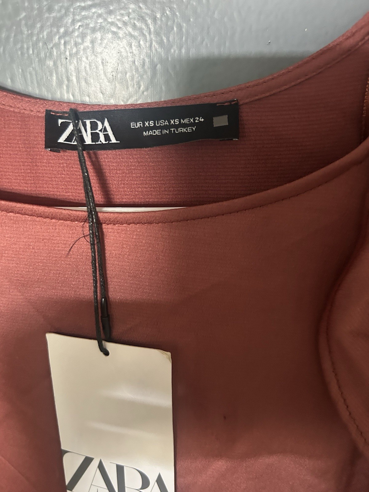 Zara vintage Marv pink ruffle sleeve satin dress/shirt size medium