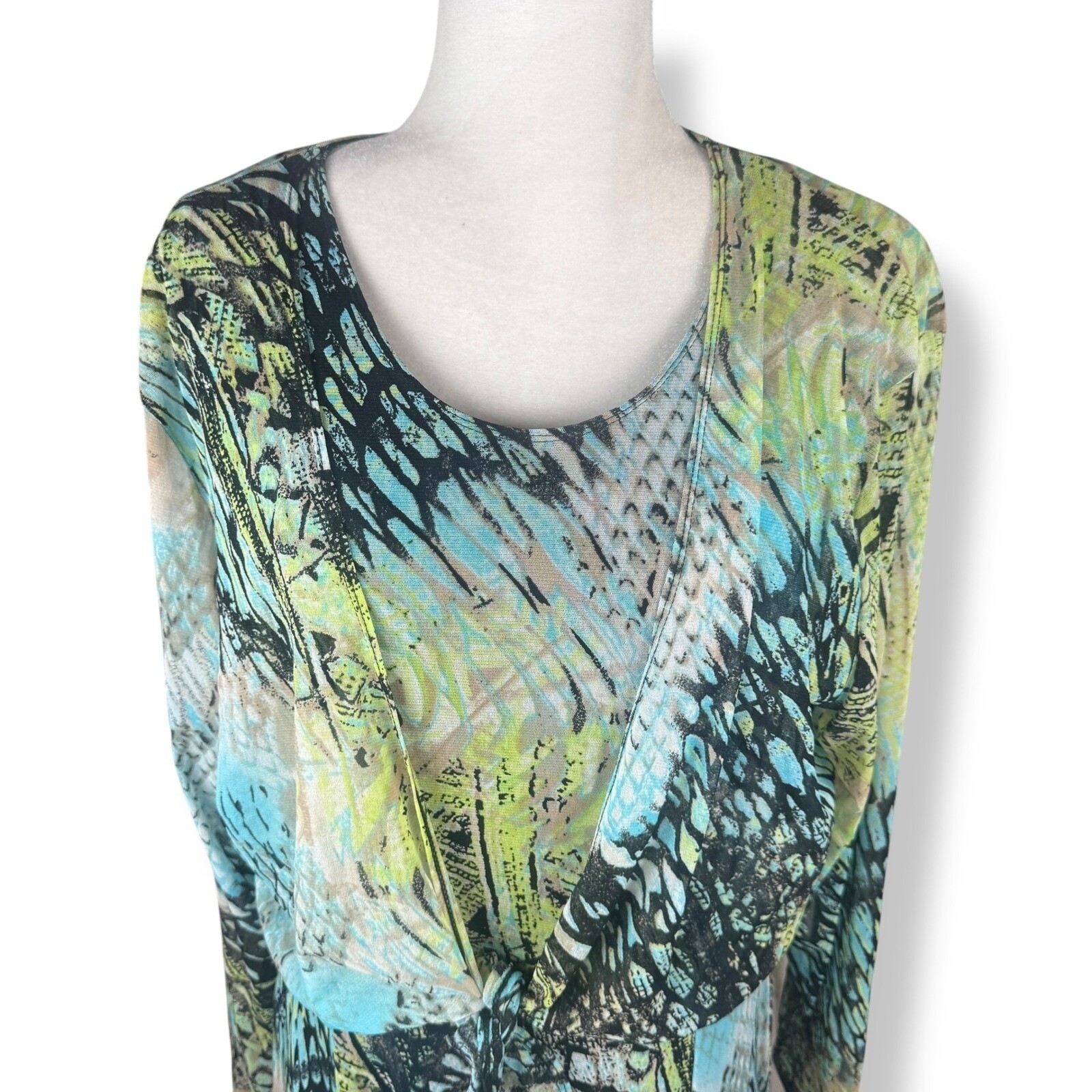 Picadilly Fashions Dress & Matching Jacket Size Large Abstract Artsy Boho Indie