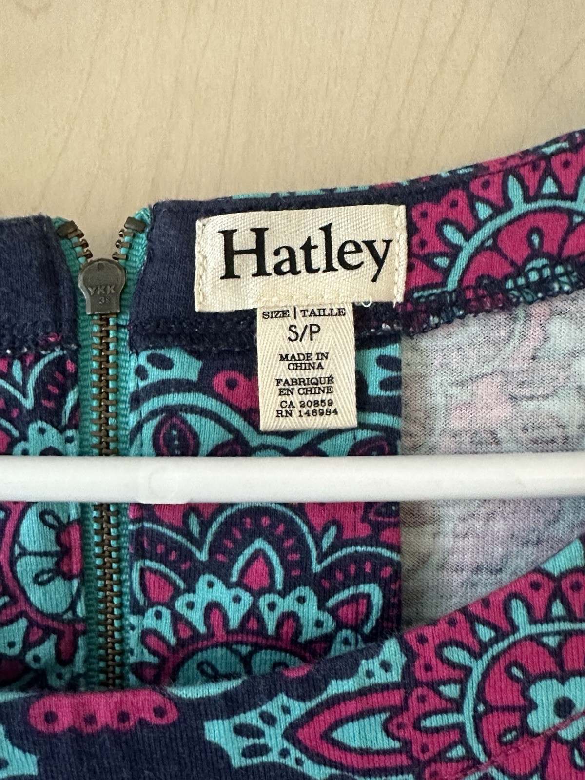 Hatley Short Sleeve Cotton Boho Chic Navy Dress Size Small