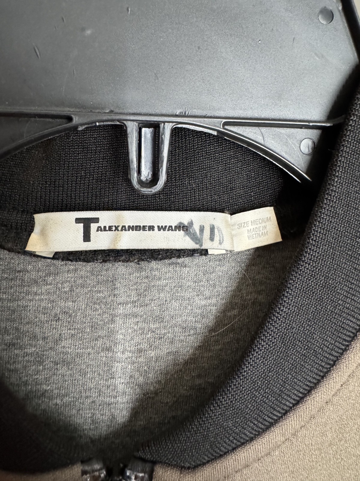 T By Alexander Wang Olive Taupe Neoprene Sleeveless A-Line Dress Size Medium