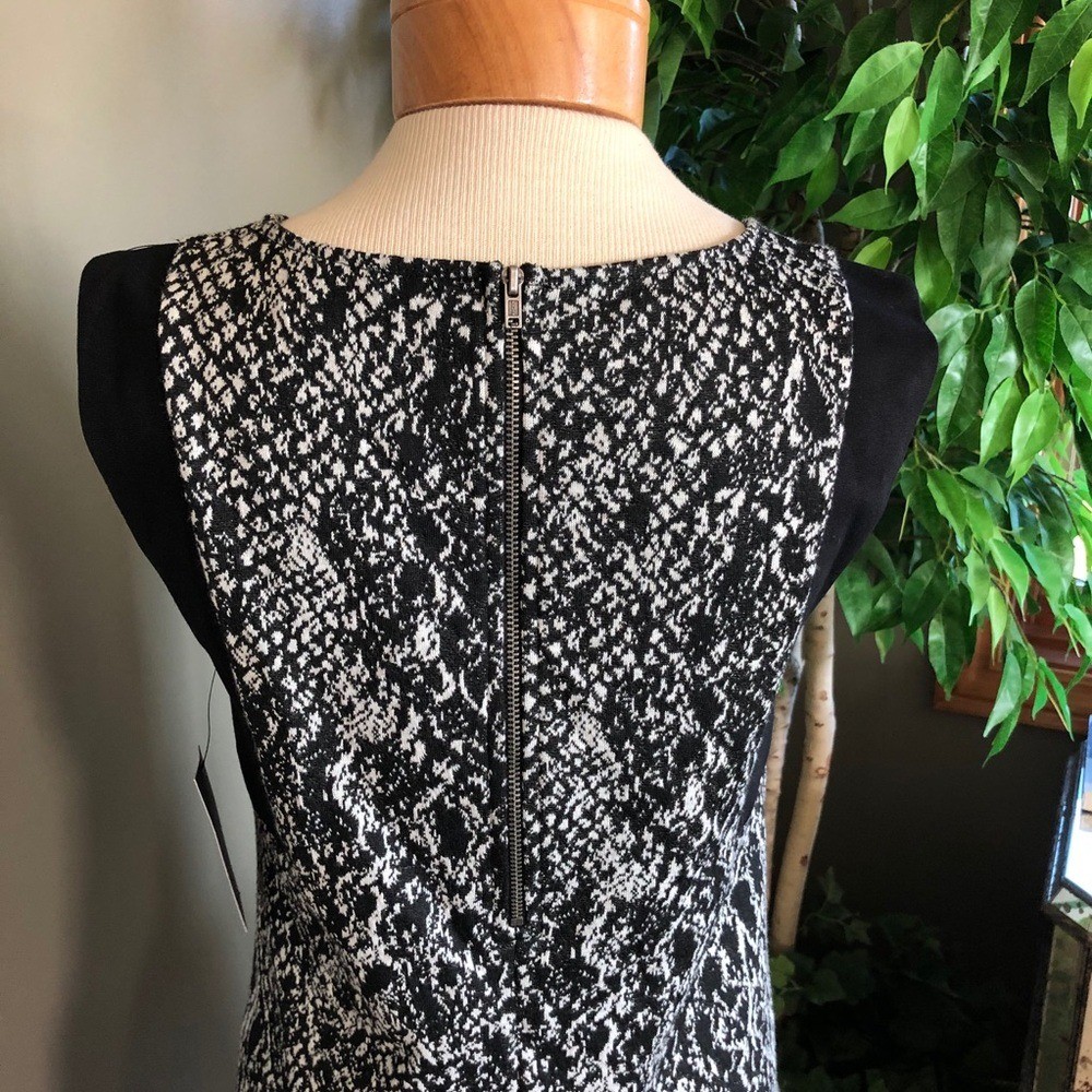 NWT Ella Moss black & white print sleeveless dress S