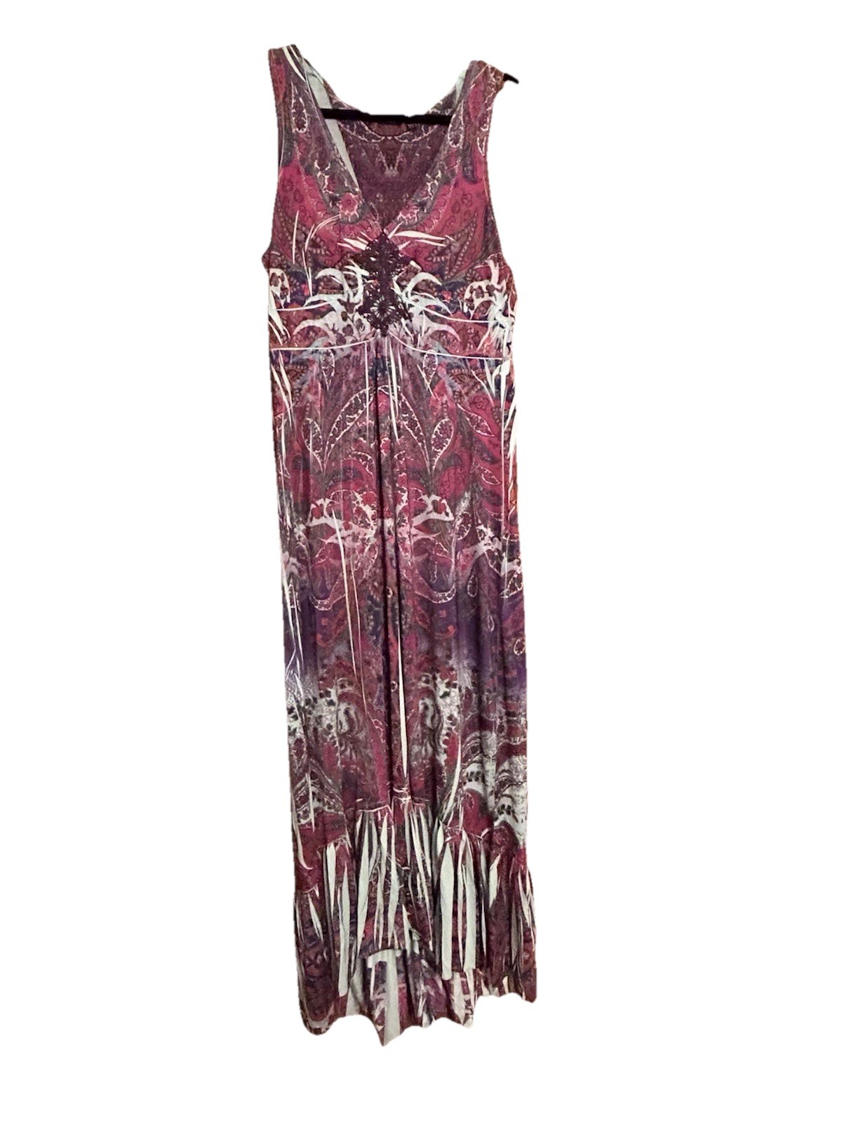 Size S Apt. 9 Pink Grey Purple Maxi High Low Dress Summer Spring Vacation comfy
