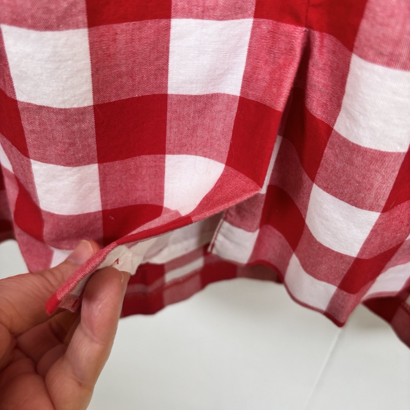VTG Jack by BB Dakota Medium Red Gingham Checks Sleeveless Mini Dress Cotton