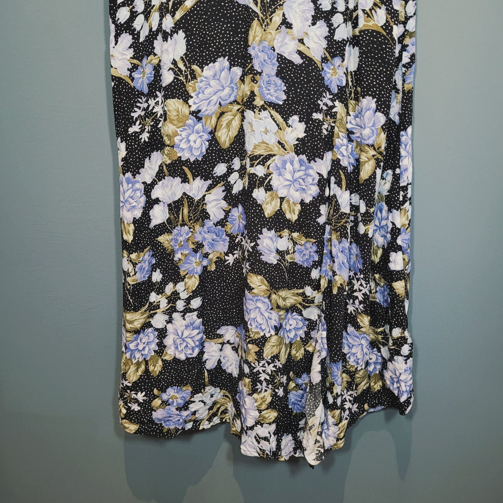 BNWT NEW MISS SELFRIDGE DRESS 10 SHIFT BLUE BLACK FLORAL LONG SUMMER CT900