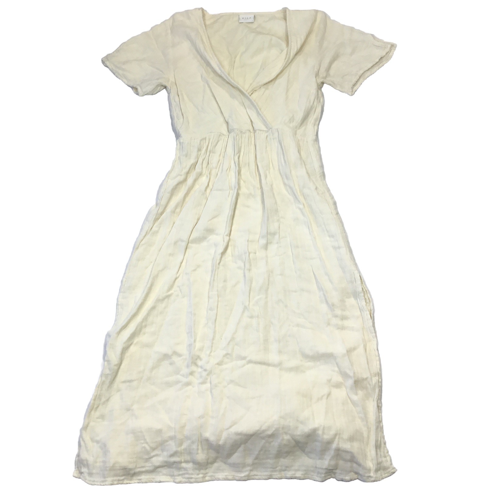 Vila Womens Midi Dress Yellow Size 38