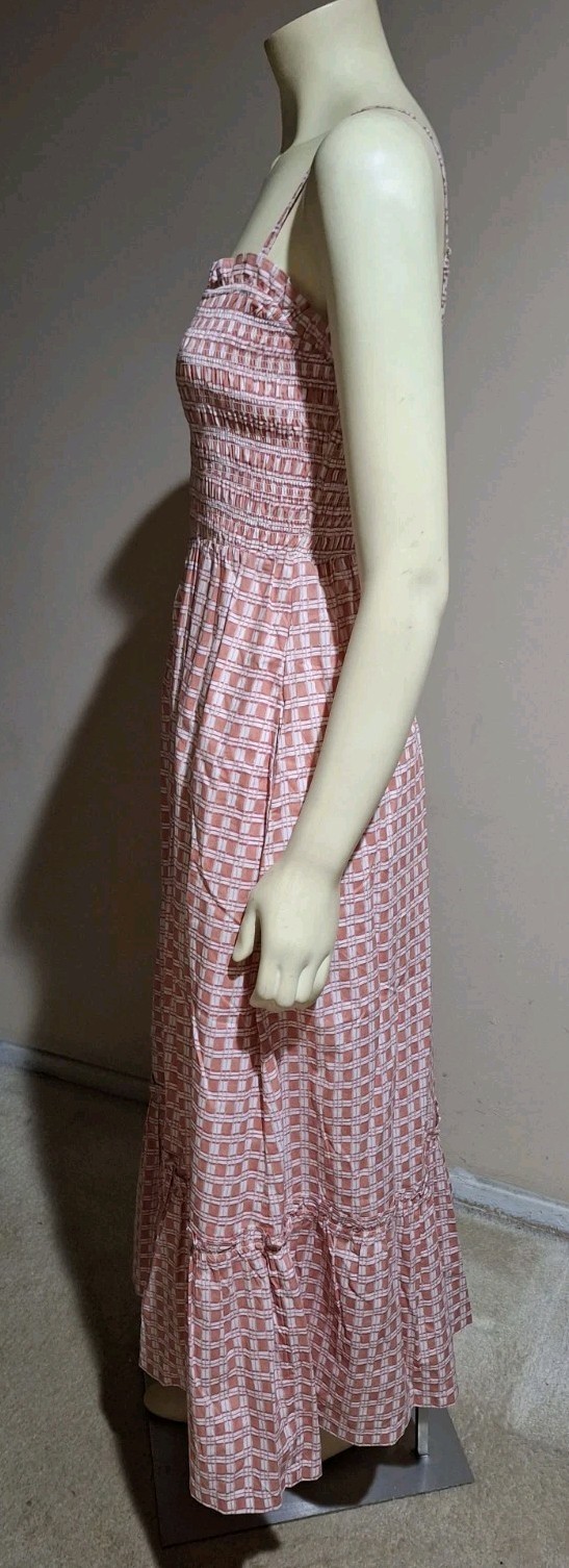 Cleobella Bellini Plaid Smocked Magnolia Ankle Dress M NEW $288