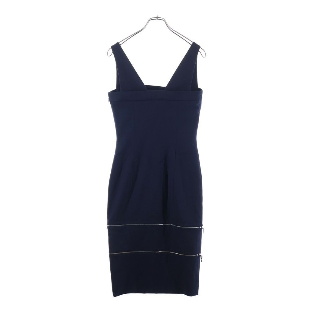 Archive Christian Dior 2004 John Galliano Multi Zip Navy Dress FR 38 Rare