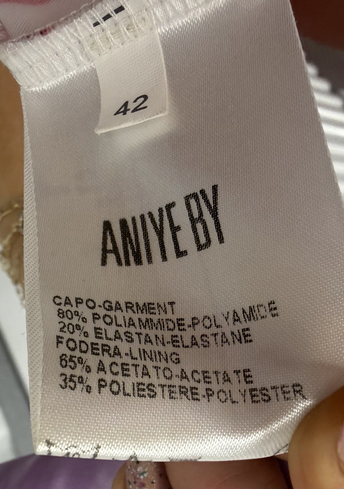 Aniye By Italian Strawberry Print Puff Sleeve Mini Coquette Dress IT 42 / US 6
