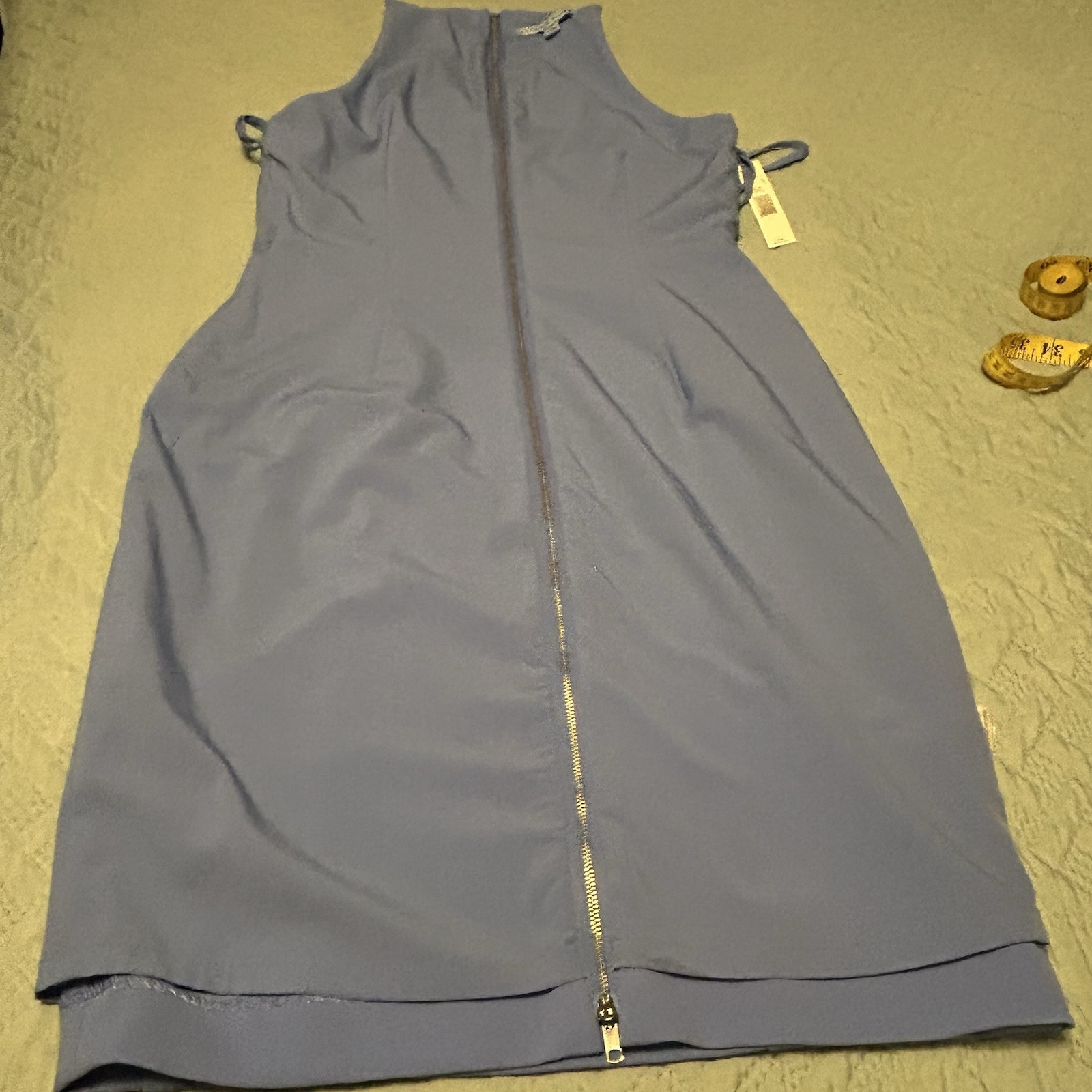 Antonio Melani Sleeveless Blue Turtle Neck Back Zipper Dress Size 4