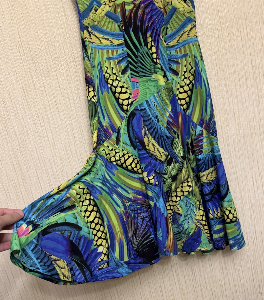 Roberto Cavalli Animal Print Dress Size S Colorful Designer Vintage Rare Y2K