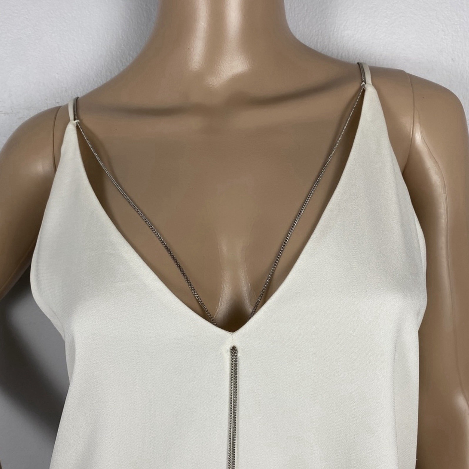 $495 NEW T BY ALEXANDER WANG IVORY CHAIN DETAIL DRESS 6