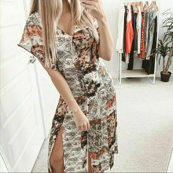 Zara Floral Dress Patchwork Paisley Boho Hippie Cottage Earth Fairy Whimsical