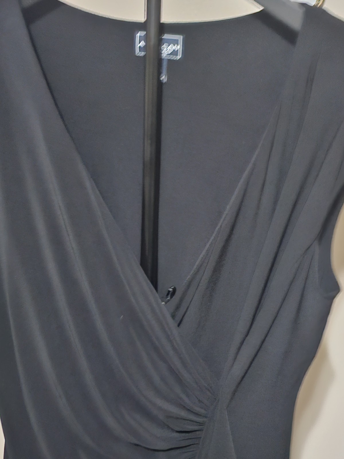 American Living Black Cascade Ruffle Dress Size 14 Timeless Classic All-Season
