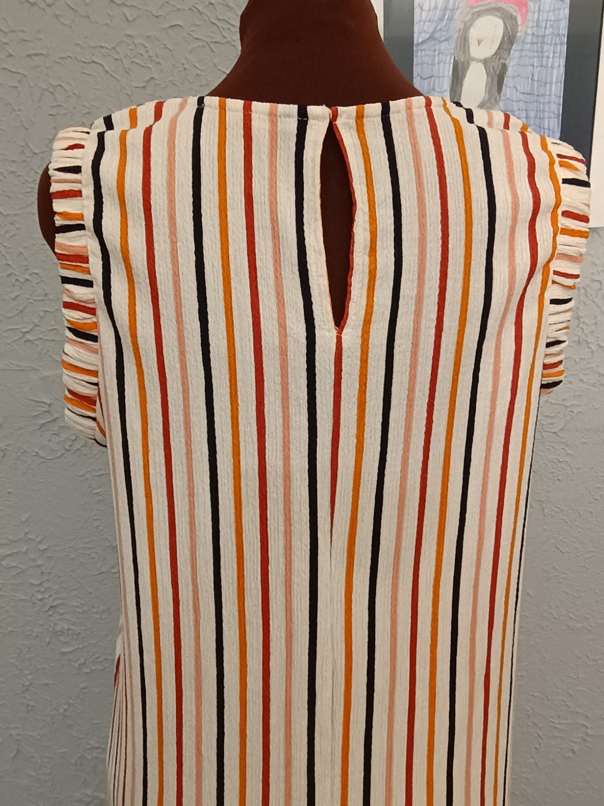 Sfera Collection Striped Maxi Sleeveless Dress Medium