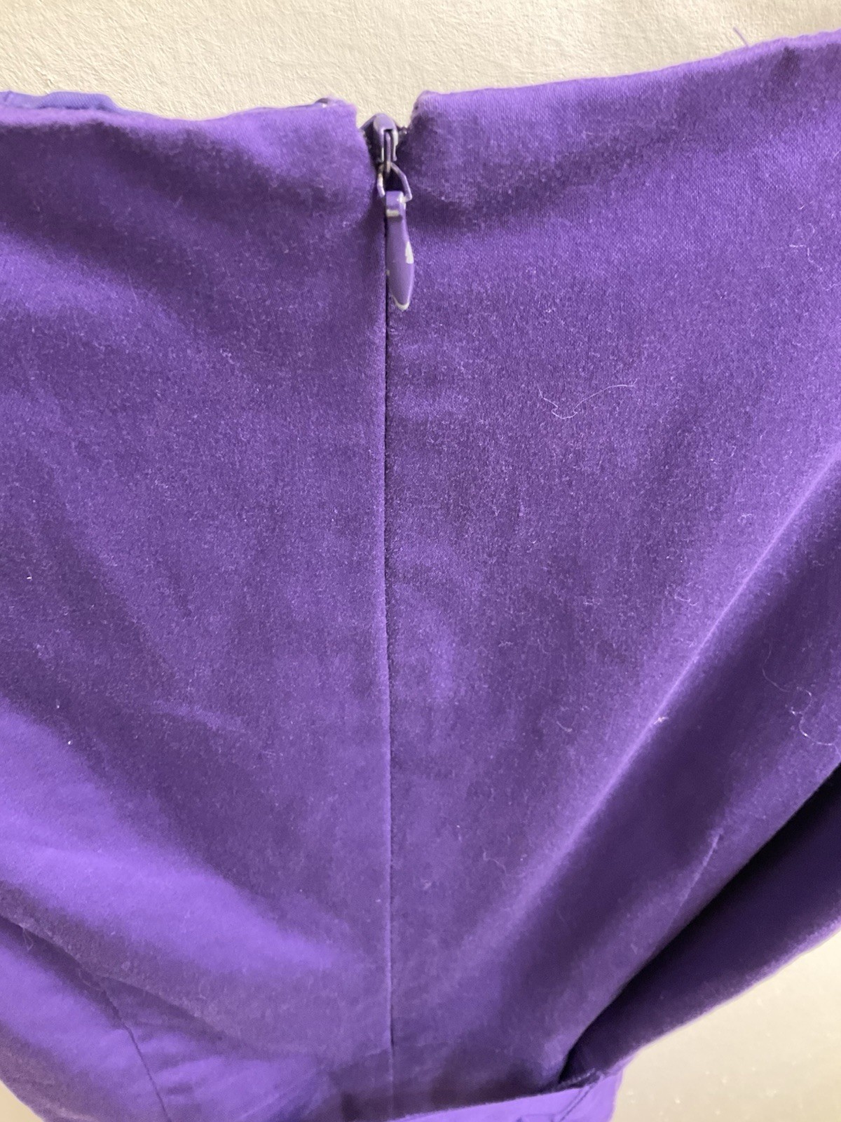Calvin Klein sleeveless pencil dress purple pleated belt knee length size P