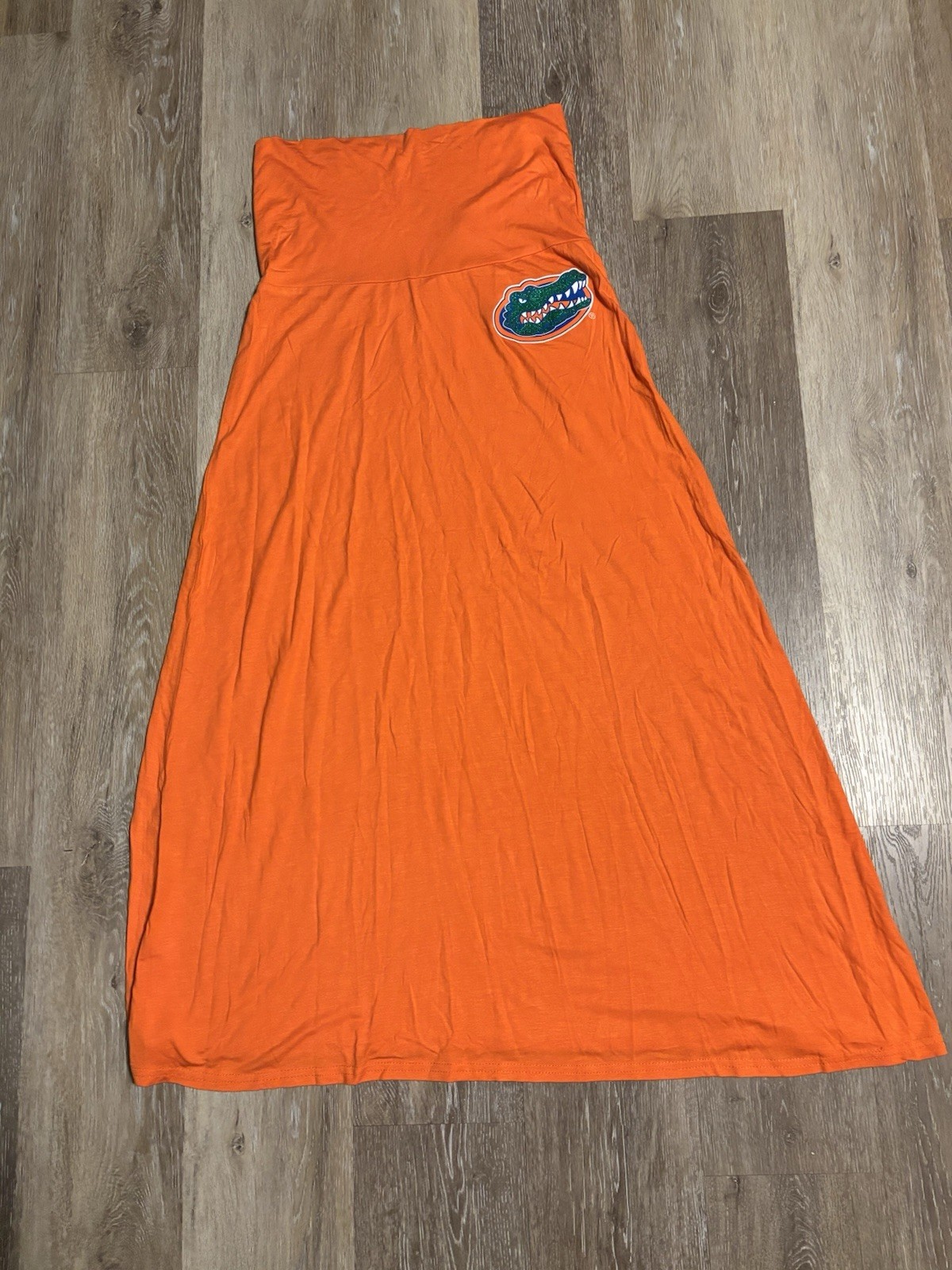 MYU Apparel Women’s Med Orange Maxi Skirt University Of Florida Gators NWT