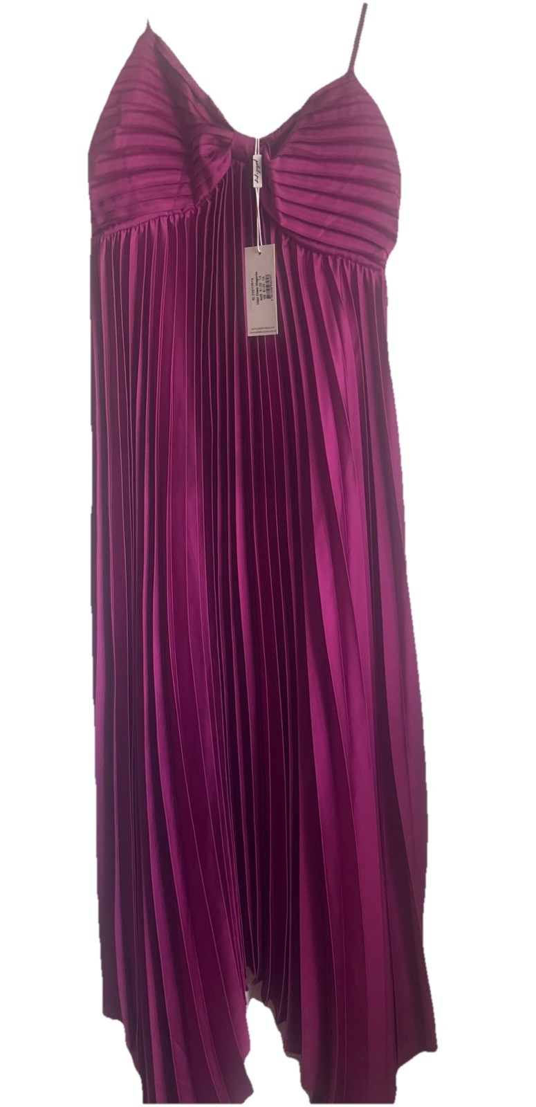 petal and pup Vikki Magenta Pleated Elegant Dress Size 10 Adjustable Straps