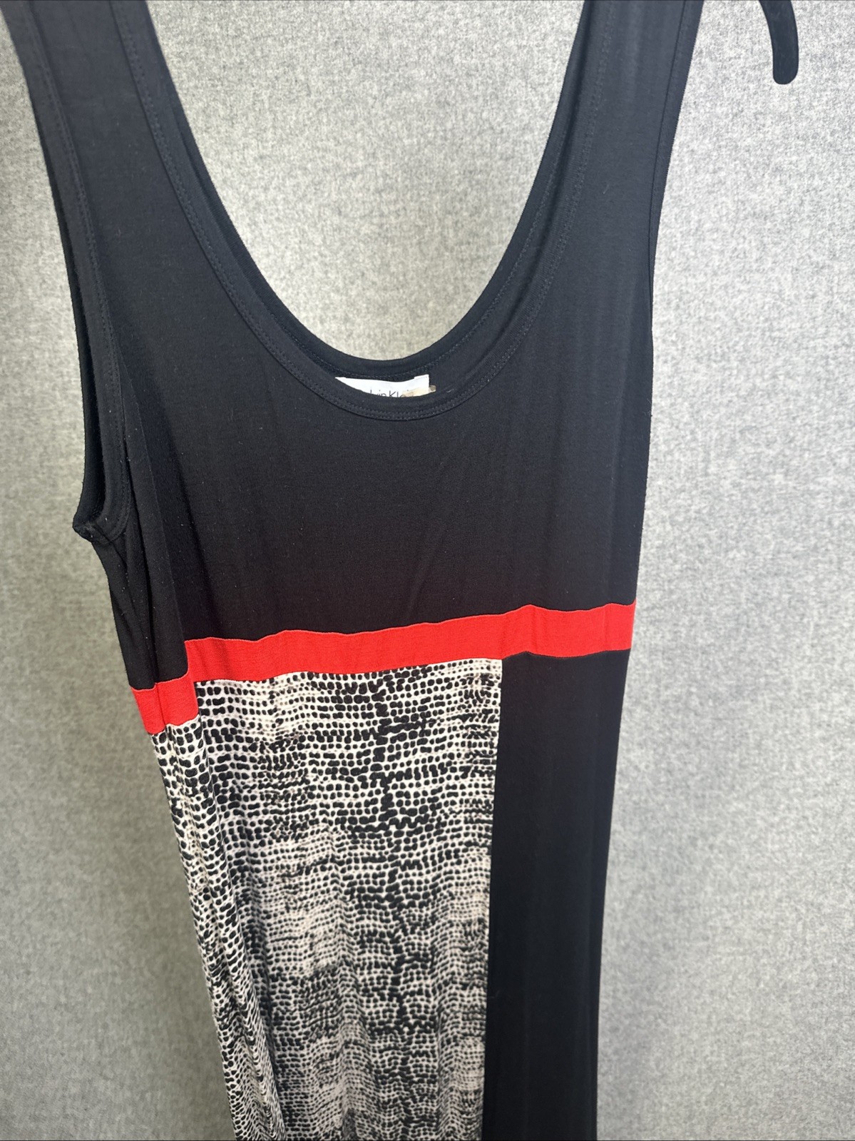 Calvin Klein Multicolor Tank Womens Maxi Dress Medium Stretch Comfort Colorblock
