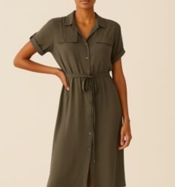 Nordstrom June And Hudson Green Size Small Dress Side Pockets