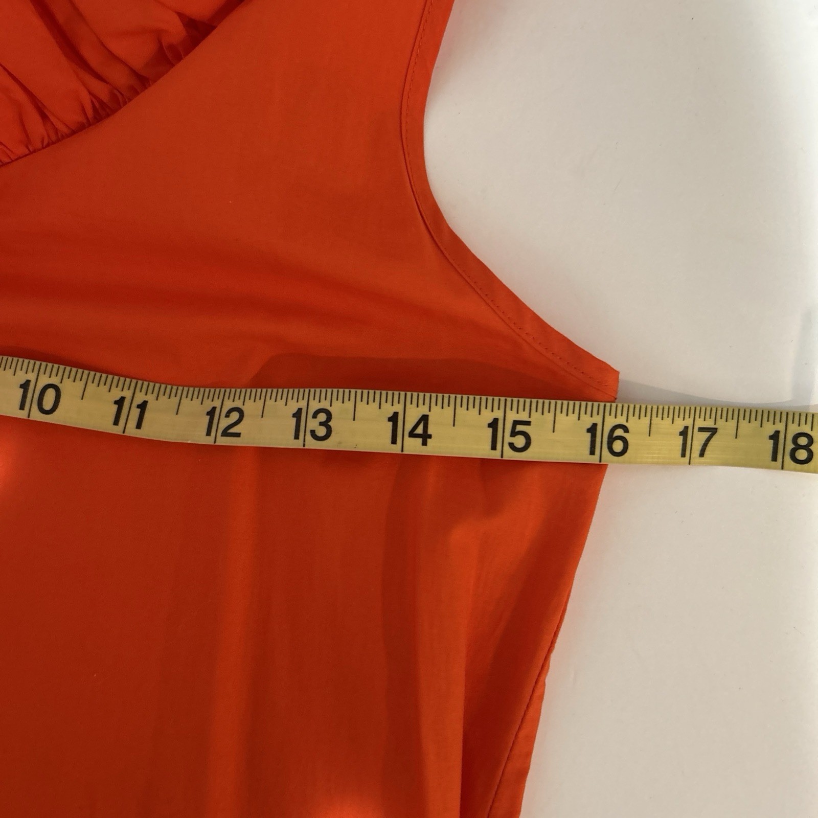 WHIT TWO Flouncy Ruffled Madi Dress size Medium Anthropologie Rich Orange