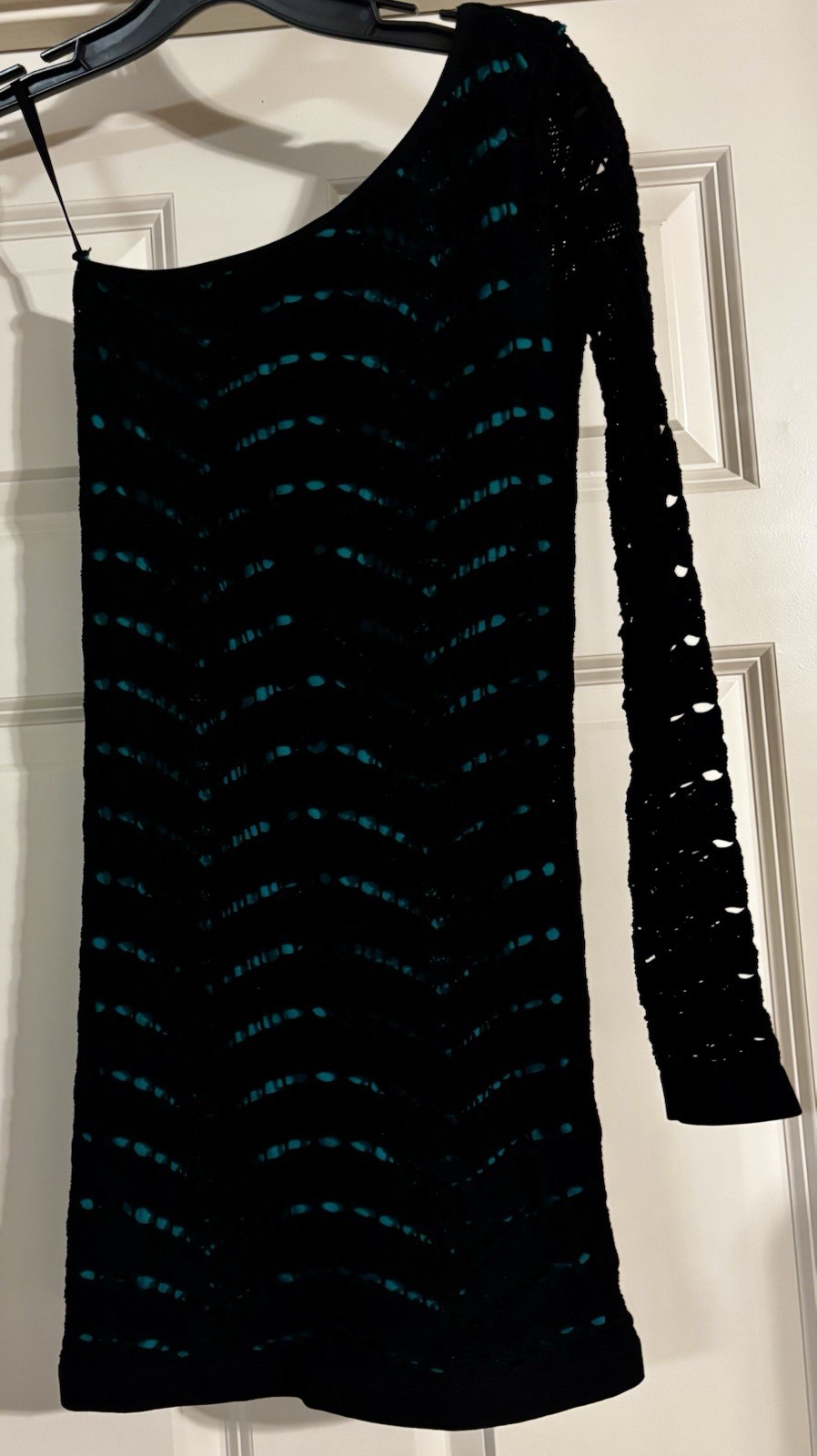 Bebe Vintage Old Money Coquette Quiet Luxury Crochet Black Emerald Size M/L