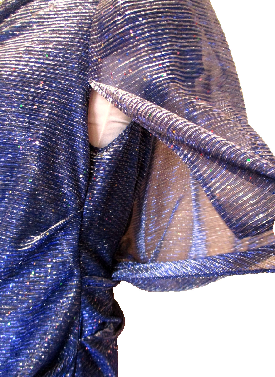 Talbot Runhof Lobata 26 Metallic Sequined Draped Evening Gown Dress Sz 14 US 44