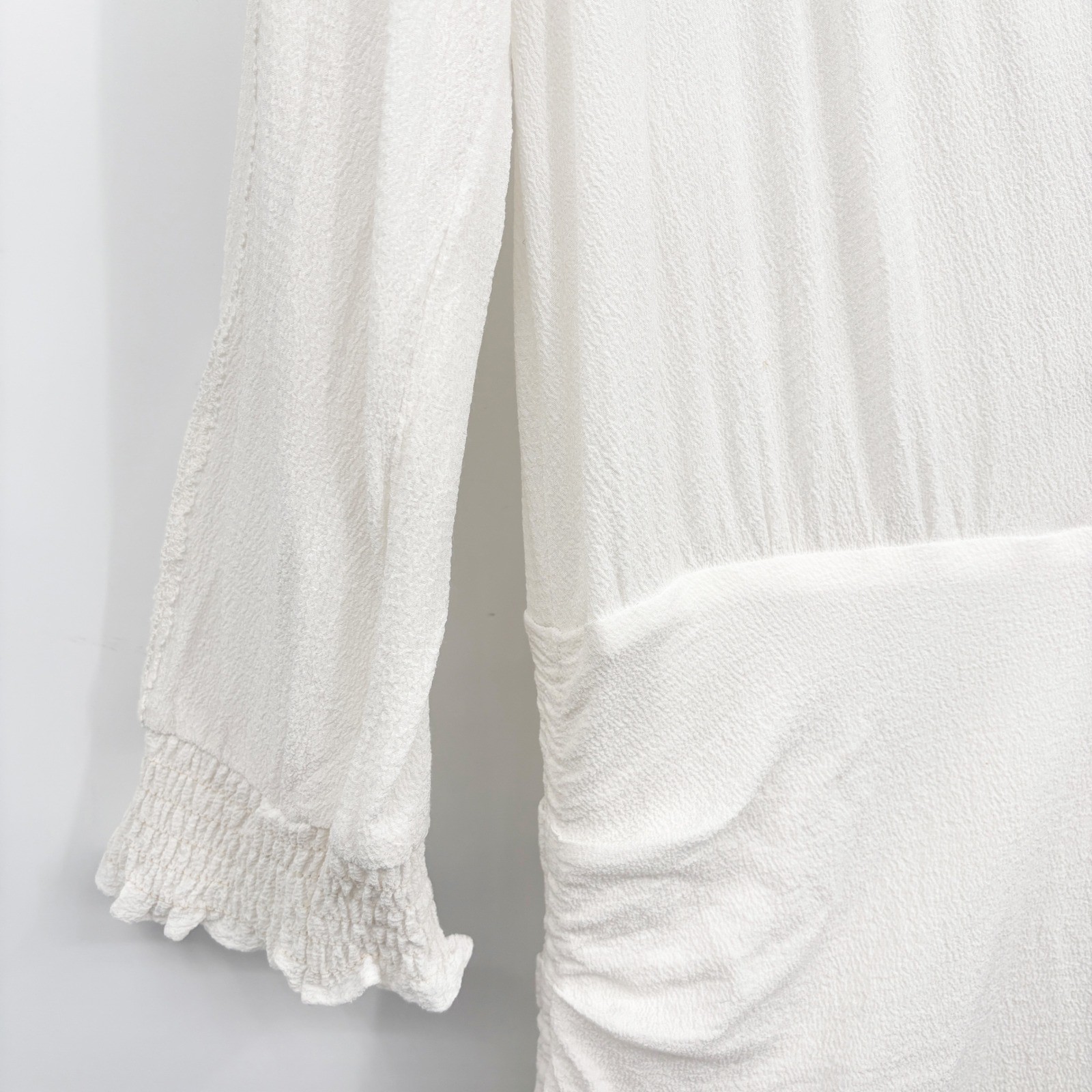 Veronica Beard Womens White Sarasota Ruched Ruffle Boho Mini Dress 8