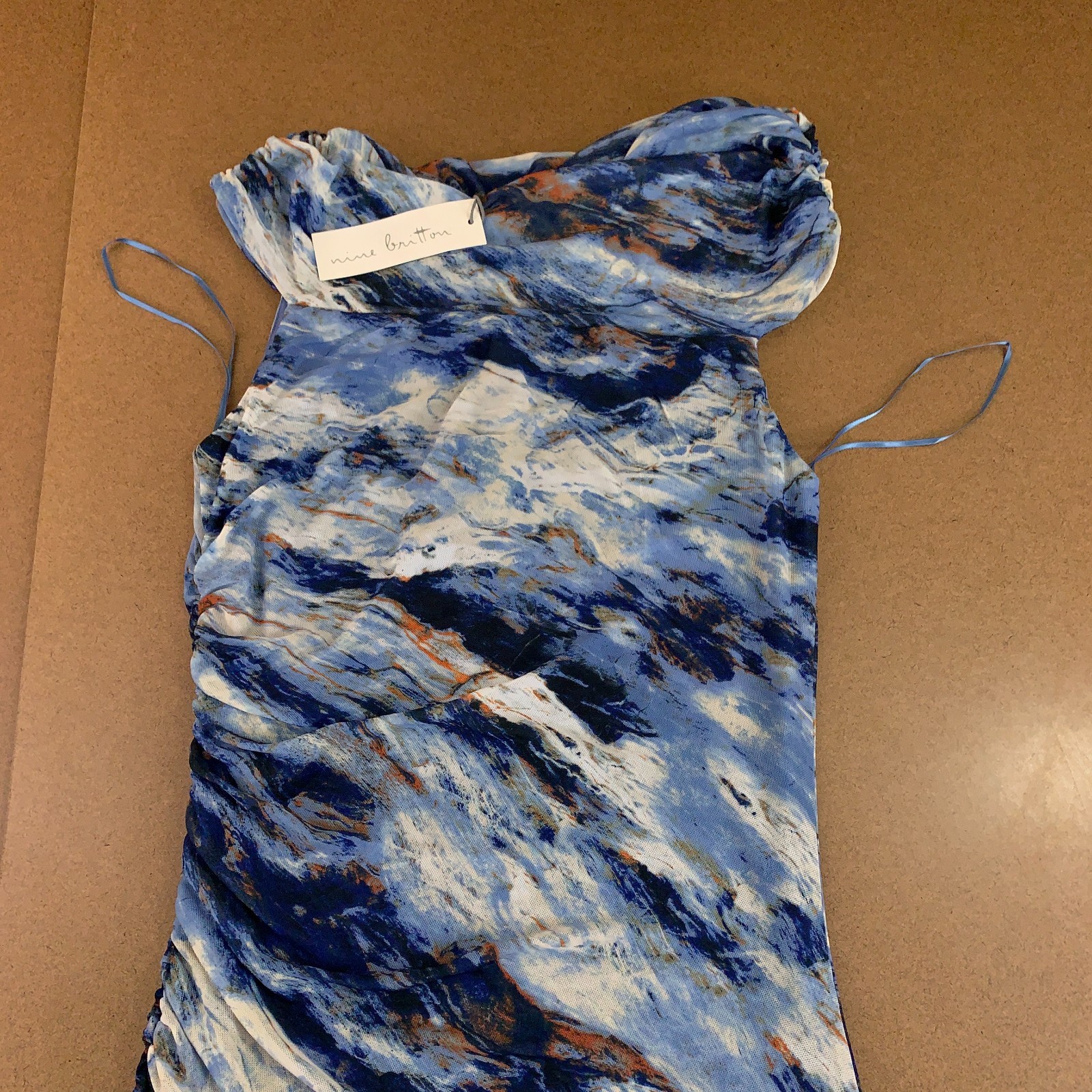 Nine Britton Womens Small Navy Alyce Off the Shoulder Fitted Bodycon Dress NWT