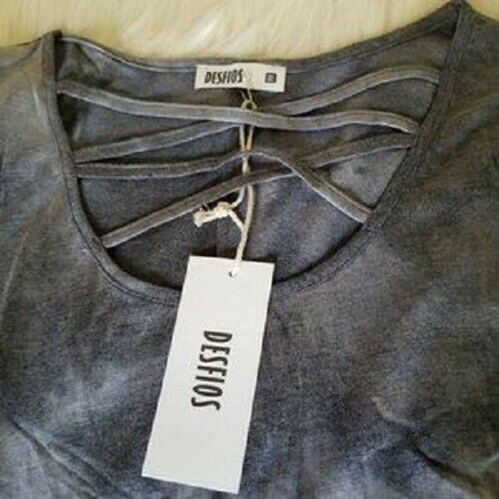 Strappy front dress Tie Dye color grey. New with tags Size: M